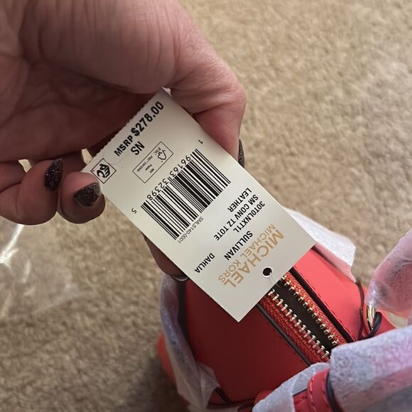 Michael Kors Sullivan Small Convertible Top Zip Leather Tote - Picture 7 of 7